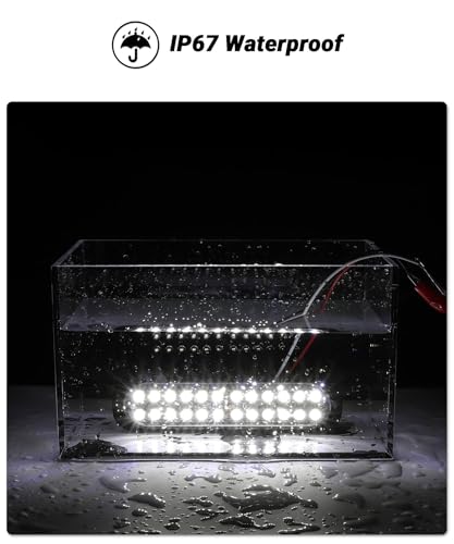 Aluminum Housing White 24LEDs Trailer Backup Reverse Light Surface Mount 7.5 inch Bar Strip Truck Bed Lights of Pickup Tractor Camper IP67 Waterproof 2Pcs - color: White