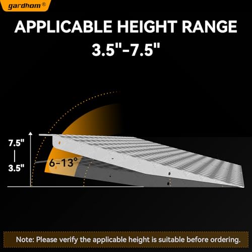 gardhom 33" x 24" Shed Ramp for Riding Mower 750LBS/PC Capacity Ramps for Sheds Anti-Slip Aluminum Ramps for Lawn Mower for Snow Blower Motorcycle Garages (1PC) - size: 1PC-24*33"