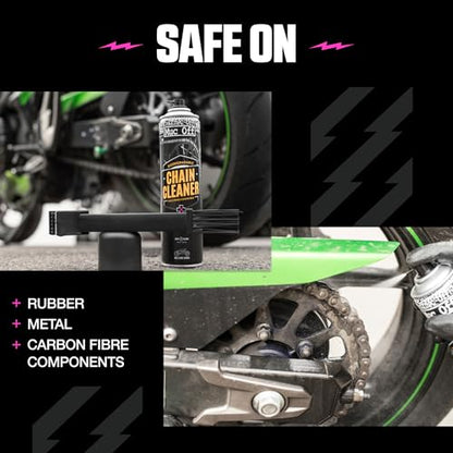 Muc-Off Motorcycle Chain Cleaner, 16.9 fl oz - Chain and Degreaser Spray for Cleaning - for On and Off-Road - size: 13.5 Fl Oz (Pack of 1)