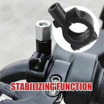 7/8" 22mm Motorcycle Mirror Mount 10mm Thread Mirrors Mounts Adapter, Handle Bar Clamps for Motorcycles ATV Scooter Bicycle Bike Handlebar Mirror Clamp Bracket Black (Pack of 2) - size: 7/8" Handlebar 10mm Thread