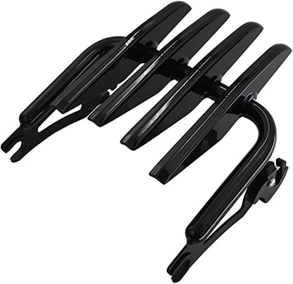 Black Detachable Sissy Bar Upright Passenger Backrest Pad & Luggage Rack For Harley Touring Road King Street Glide Road Glide 2009-2025 - color: Black #2