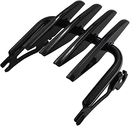 Black Detachable Sissy Bar Upright Passenger Backrest Pad & Luggage Rack For Harley Touring Road King Street Glide Road Glide 2009-2025 - color: Black #2