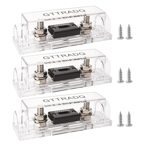 3-Pack Waterproof ANL Fuse Holder 200A 32VDC, with 200A ANL Fuses, Universal Bolt Pattern for Car Audio, Truck, RV, Solar System, Marine - color: 200Amp