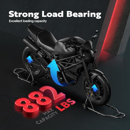 SPECSTAR Universal Motorcycle Stands, 882 Lbs Capacity Front Rear Wheels Lift Combo with U+L Adjustable Swingarm Spool, Heavy Duty Paddock Stands fit for BMW, Suzuki, Yamaha, Honda, Kawasaki, Black - size: 882 Lbs