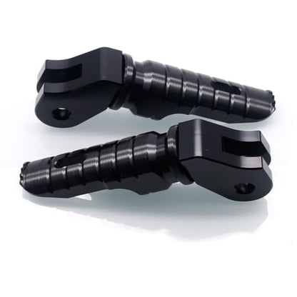 MZS Motorcycle Foot Pegs, 360° Roating Rider Front Footpegs Footrest Rest Pedal Black CNC Compatible with Bonneville T100 2016-2022 / Bonneville T120 2016-2022 - size: Bonneville T100 / Bonneville T120