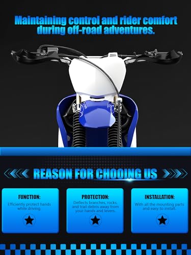JFG RACING Dirt Bike Handguards,7/8" and 1 1/8" Handlebar Motorcycle Dirtbike Hand Guards Accessories Universal for CRF XR YZF XC KX 125 150 250 300 Ebike ATV Pit Bike Motocross Enduro - color: black