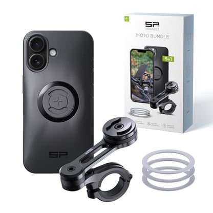SP CONNECT Moto Bundle II | SPC+ | Compatible with iPhone 16 | Motorcycle Phone Mount | Holder for Harley Davidson & More | Phone Mount for Motorcycle Handlebars | Cell Phone Holder - style: für iPhone 16