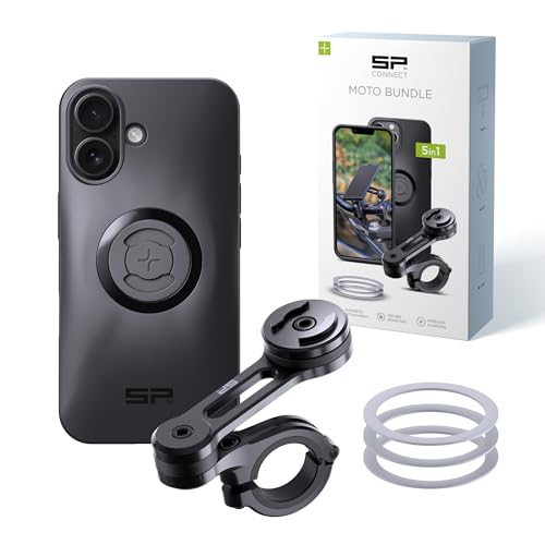 SP CONNECT Moto Bundle II | SPC+ | Compatible with iPhone 16 | Motorcycle Phone Mount | Holder for Harley Davidson & More | Phone Mount for Motorcycle Handlebars | Cell Phone Holder - style: für iPhone 16