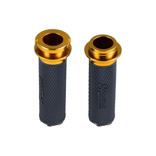 Advanblack AXION Performance Grips, Electronic Throttle Control Grips Compatible with Harley Touring Road Glide Street Glide, Softail - color: Gold