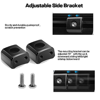 Slide Brackets - LEDOPPO Light Bar Mounting Brackets Kit, Universal Adjustable Bottom Mount Offroad Truck LED Bar Work Light Pods Base Bracket,2 Pack,Black - size: LED Light Bar Base Brackets