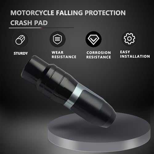 Universal Rear Frame Sliders Crash Pad Replacement for B-MW Kawasaki Yamaha Honda Suzuki CNC Aluminum Motorcycle Accessories Anti Falling Protection(Titanium) - color: Titanium
