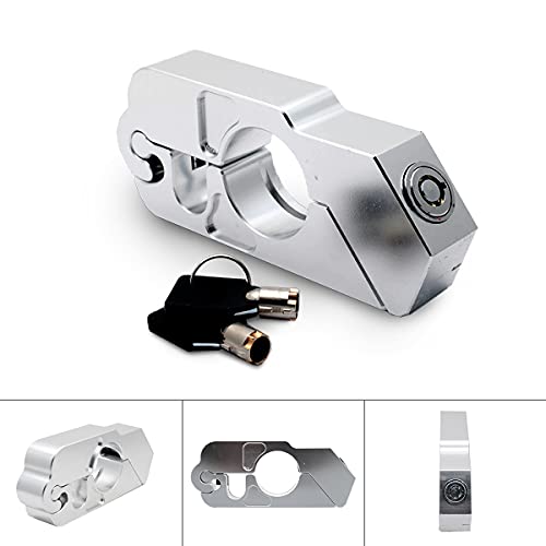 Motorcycle Locks Heavy Duty Theft Adjustable Bike Handlebar Lock for ion Universal ATV Alloy CNC Handle Throttle Grip Security Lock with 2 Keys,Motorcycle Lock