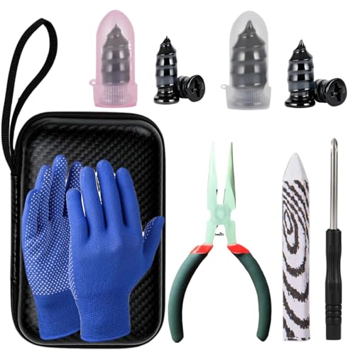 100PCS Tire Screw Plug Repair kit – No Tire Removal Needed,2026 New Screw in Tire Plugs Kit for Puncture & Hole,Type Plug Rubber Nails Tool Kit for Car,Motorcycle,Truck,and SUV