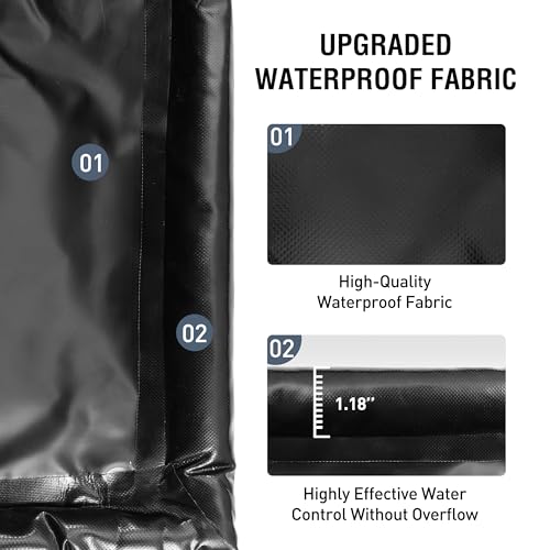 Huatean Home Garage Floor Mat, (8'6" x 16") Under Car Waterproof Containment Mats, Oil Mat for Garage Covering, Garages Floor Mats for Under Car, Keeps Dry and Clean - size: 7'10" x 16'5" (Rectangular)