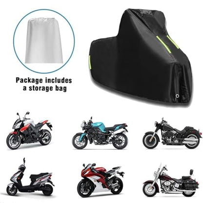 Outdoor Motorcycle Cover for Bintelli Spark 49 |All Weather Waterproof Motor Bike Covers Moped Protective Tarpaulin Oxford UV Rip Dust with Reflective Strips and Lock Hole - size: for Spark 49