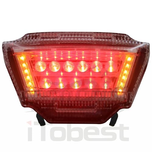 Integrated LED Tail Brake Turn Signal Light,#MD059-2,Clear | Compatible with Kawasaki Ninja ZX10R ZX-10R 2011-2015 - color: Clear