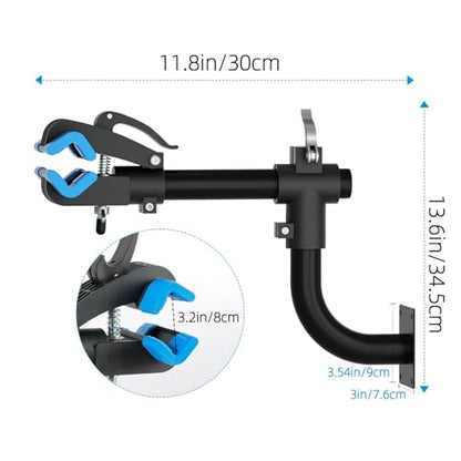 Urban Deco Bike Repair Stand Bench Mount Bike Stand Wall Mounted Bike Work Stand Bicycles Maintenance Rack Bike Clamp for Road Mountain Bike,Road Bike (13.6 inch Curved) - size: 13.6 inch curved