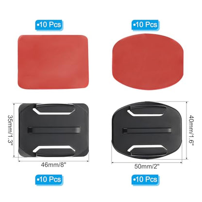 PATIKIL 40 in 1 Adhesive Mount Kit Adhesive Pad Flat Curved Mount Helmet Mounting Accessories for Action Camera Helmet Motorcycle Skiing Board