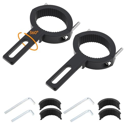 Windance Pack of 2, Light Bar Mounting Bracket, Foglight Clamp Auxiliary Light Fork Tube Clamps for Motorcycle Bicycle Scooter Mountain Bike ATV UTV (Large) - size: Large