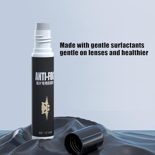 Anti-Fog Goggle Spray, 10ml Glass Lens Cleaner Defogger, Long-Lasting Anti-Fog Solution for Ski Goggles, Motorcycle Helmets, and Eyewear, Category for Snorkeling, Skiing, Riding