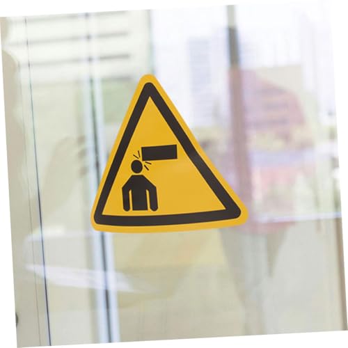 Healifty 10pcs Caution Stickers for Machines Watch Your Head Triangle Signs Warning Sticker for Equipment Safety Caution Decals Adhesive Safety Signs