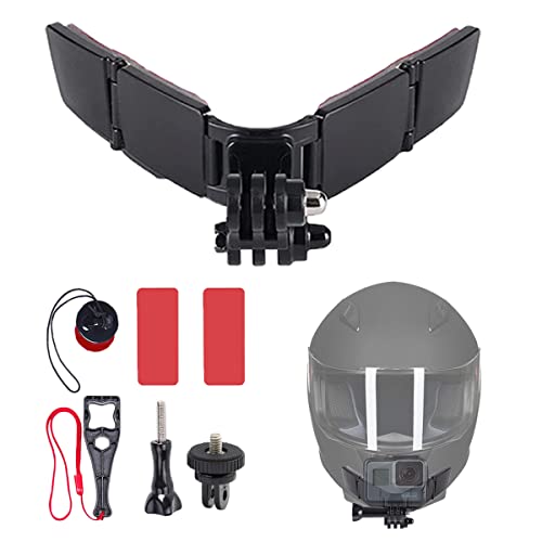 Helmet Chin Mount for GoPro, Adhesive Chin Mount Fit for Full Face Motorcycle Helmet, Immersive POV Recording, Compatible With GoPro Hero 13 12 11 10 9 8 Camera, Helmets Accessories Gear For Man Women