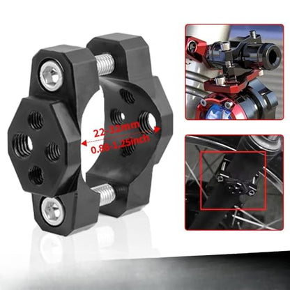 Universal Motorcycle Light Bracket – 22-32mm Handlebar Mount Clamp Holder for LED Spotlights, Fog Lights, Turn Signal Lights, Motorcycle Handlebar Bracket for Most Motorcycles