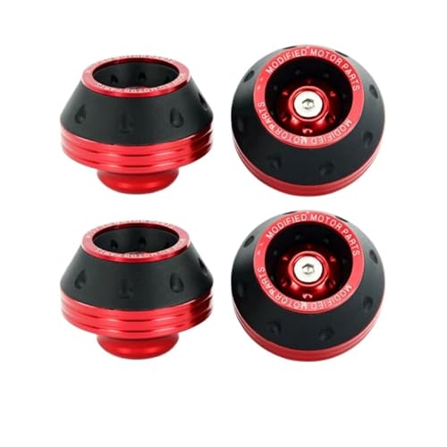 Universal Motorcycle Wheel Protection Crash Pad Motorbike Crash Protectors(4Pcs Red) - color: 4Pcs Red