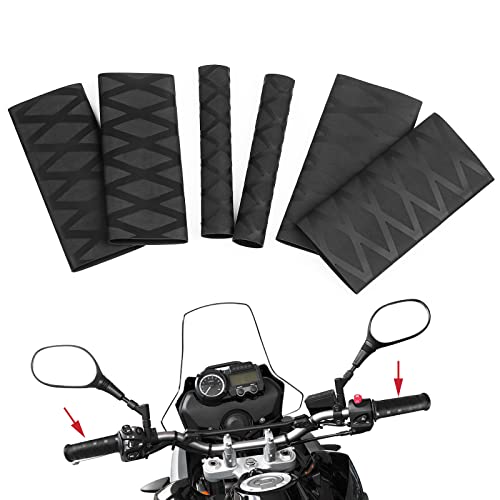 Non-Slip Heat Shrink Motorbike Grips Sleeve,Easily Solve Aging Aticky Hands,Compatible for Ducati Honda Yamaha Triumph Suzuki Kawasaki Dirt Bike ATV Handles Grips,Heating Handlebar Grips - color: mesh texture