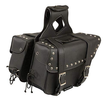 Milwaukee Leather SH58001ZB Medium Black Zip-Off PVC Slanted Throw Over Saddlebags - One Size (SH58001ZB-BLK-PCS)