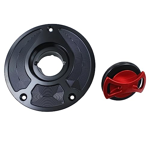 Motorcycle CNC Aluminum Gas Cap Gas Fuel Tank For CB1000 CB1000R CB600F CB1300 CBF1000 CBR1000RR CBR1100XX CBR1100 CBR600RR CBR900RR CBR929RR 954 CBR600 F4 F4I VTR1000F RVF 400 (Red) - color: Red