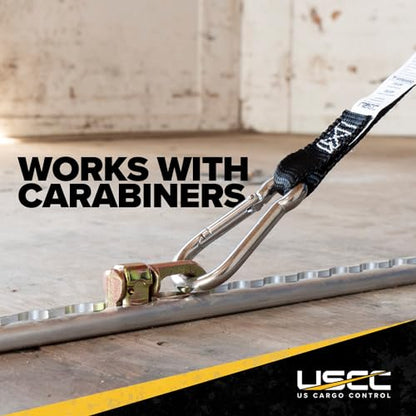 US Cargo Control L Track Double Stud Fitting (250 Pack) 5,000 Pounds Break Strength, Use with L Track Rails in Truck Bed or Trailer to tie down ATV, Motorcycle, Automatic Locking with Spring Release - size: 250 units