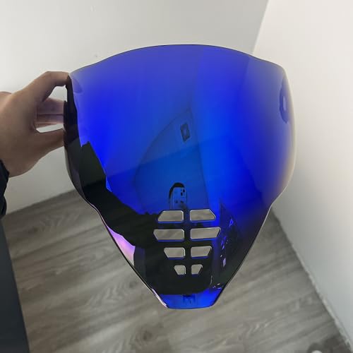YMTSGEA Airflite Helmet Visor Replacement for IC-06.Motorcycle Helmet Shield Windshield Sunshield PC Lens UV Protection Compatible with Airflite IC-06 (Revo Deep Blue) - color: Revo Deep Blue