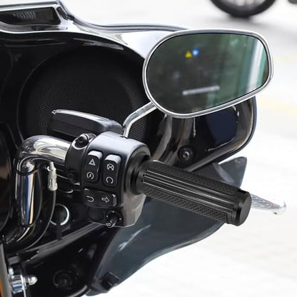 1" Electronic Throttle Defiance Handlebar Grips 25mm Hand Grips Fit for Harley Touring Street Glide Road King Road Glide Electra Glide - color: #1 Black