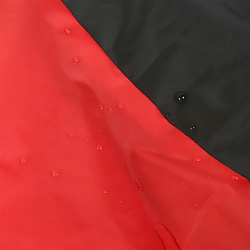 Motorcycle Motorbike Scooter Waterproof UV Dust Protector Anti Rain Cover(Black&Red XL 1 PCS)