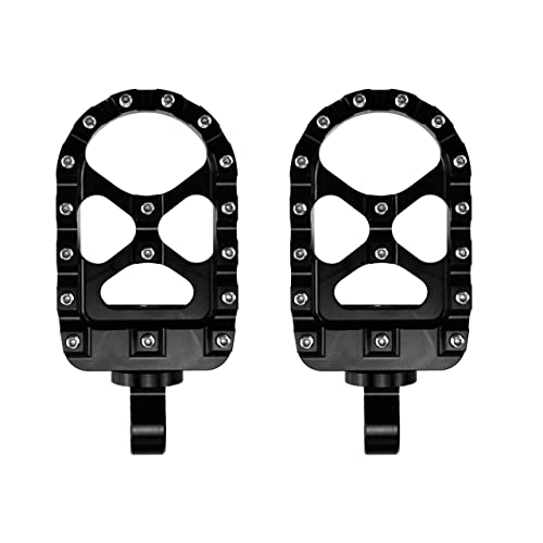 Motorcycle MX Offroad Foot Pegs CNC 360° Roating Footpegs Fit For Harley Sportster XL 883 1200 Softail Street Glide Dyna Fatboy Black - color: Black with Circular Spikes