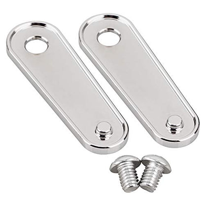 Chrome Motorcycle Rear Passenger Floorboard Foot Peg Frame Plates Compatible for 1993-2023 Harley Electra Road Street Glides Road Kings & Trikes - color: Chrome