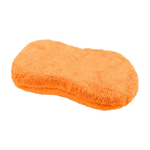 Car Wash Sponge, Large Microfiber Applicator Pad Non-Scratch Detailing Foam, Extra Absorbent Cleaning Sponge Universal Washing Supplies for Cars Trucks Motorcycles (Orange) - color: Orange