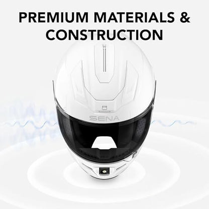 Sena Phantom XB Full Face Smart Motorcycle Helmet with Integrated Communication System Featuring Extreme Bass - color: Matte Black