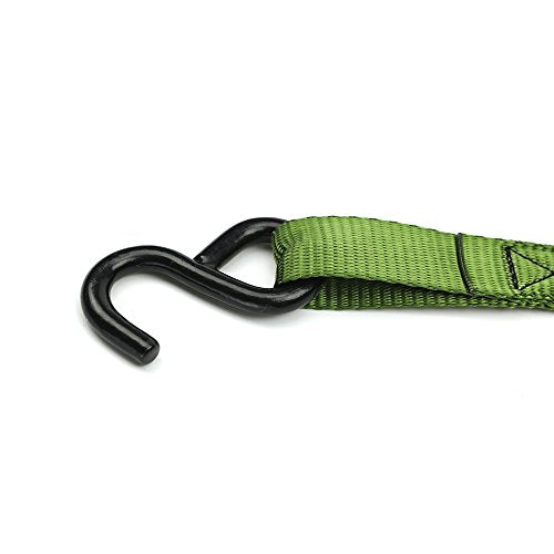 Seamander Ratchet Tie Down Straps 500 Load Capacity & 1,500 Lbs Breaking Strength (4 Pack & 4 Soft Loops)