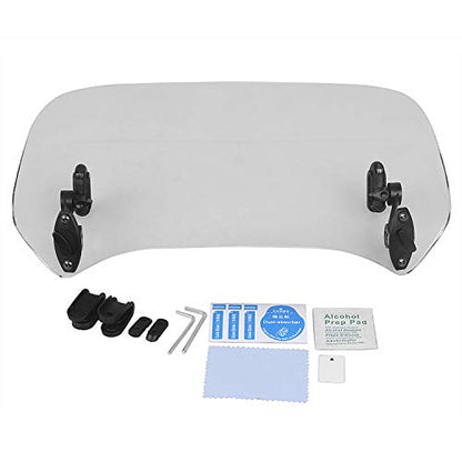 Clear Universal Adjustable Clip-on Windscreen Extender Spoiler Air Deflector Fit for Harley And All Motorcycle With Windshield Models - size: Clear