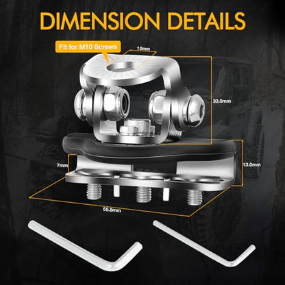 Hood Mount Light Brackets, 2PCS Universal Ditch Pod Light Mount Brackets, Hood Clamps for Truck Pickup UTV SUV Car, No Drilling 304 Stainless Steel - size: ditch light brackets