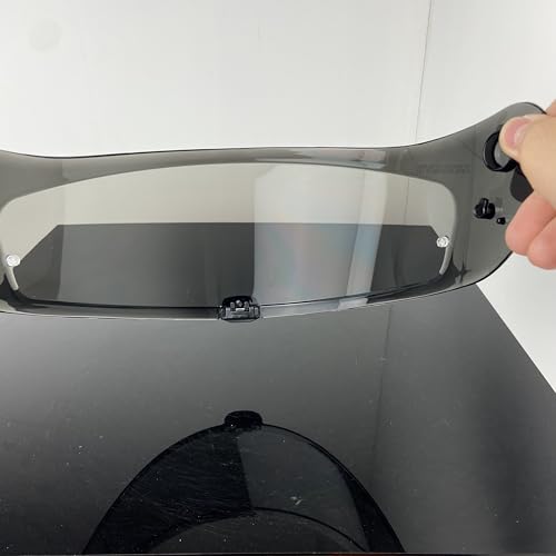 HJ20M Helmet Visor With Anti Fog Film, Motorcycle Helmet Face Shield Windshield Lens For HJC C70 FG-17 FG-ST IS-17 (Deep Black) - color: Deep Black