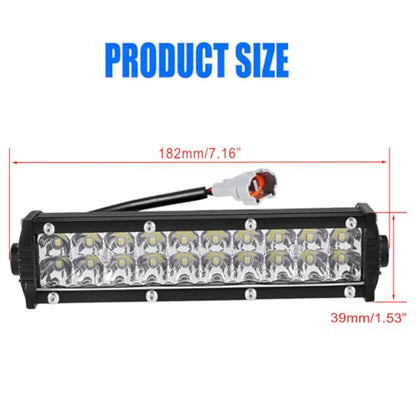 Led Light Bar Motorcycle Headlight Kit Small LED Light Bar for KLX110 YFZ450 CRF110 YZ250F CRF250F TTR110 XR150L for Taotao Apollo Honda ATV 4 Wheeler Dirt Bike Motocross 60W fit 7/8" Handlebars - color: Standard Switch