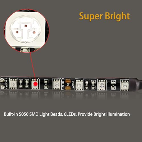 2Pcs Motorcycle LED Turn Signal Light Strips Universal Waterproof Amber Indicator Blinker 6LED Light Bar for Motorcycle Scootor Bike ATV UTV Golf Cart - size: 6LED