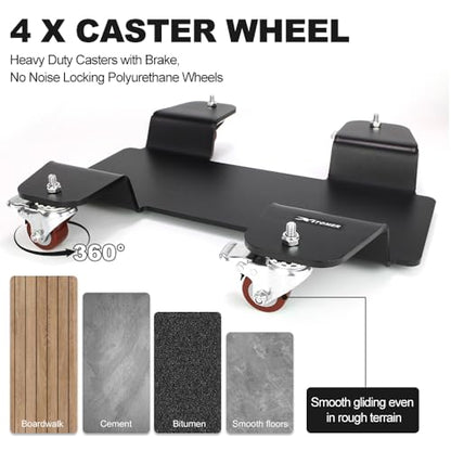 Xitomer Motorcycle - Holds Up to 800lbs - Center Stand Mover Dolley 360-Degree Castor Heavy-Duty Bike Dolly for Easy Movement in Tight Spaces Ideal for Cruisers, Sportbikes, and Scooters (8mm) - size: 8mm