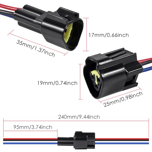 6Pcs 3 Pin Waterproof Connector Electrical Wire Plug Car Auto 3 Way Male Female Quick Disconnect Harness Connectors Plug Socket for Car Truck Motorcycle Marine Boat and Other Wire Connection - size: 6pcs 3 pin