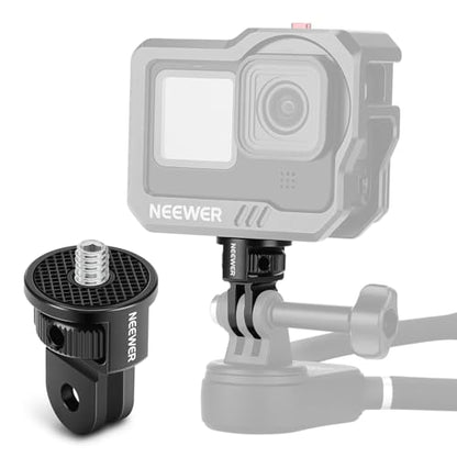 NEEWER Motorcycle Helmet Chin Strap Mount Accessories Kit Compatible with GoPro Hero 13 12 11 10 9 8 7 Black DJI OSMO Action 5 Pro 4 3 2, Action Camera Mount Adapter with 1/4" Screw Included