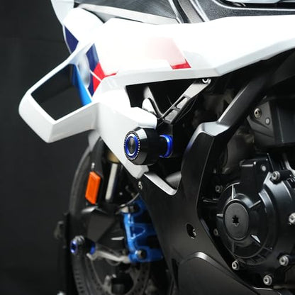 Motorcycle Frame Sliders Falling Protection CNC Compatible with S1000RR 2025 2024 2023 Crash Protector Pad Engine Fairing Guards S 1000 RR S1KRR S1000 RR S 1000RR S1000RR Accessories (Blue) - color: blue