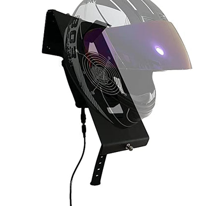 Helmet Dryer Helmet Wall Mount Holder Rack with Ventilation Fan for Motorcycle Helmets, Coats, Gloves